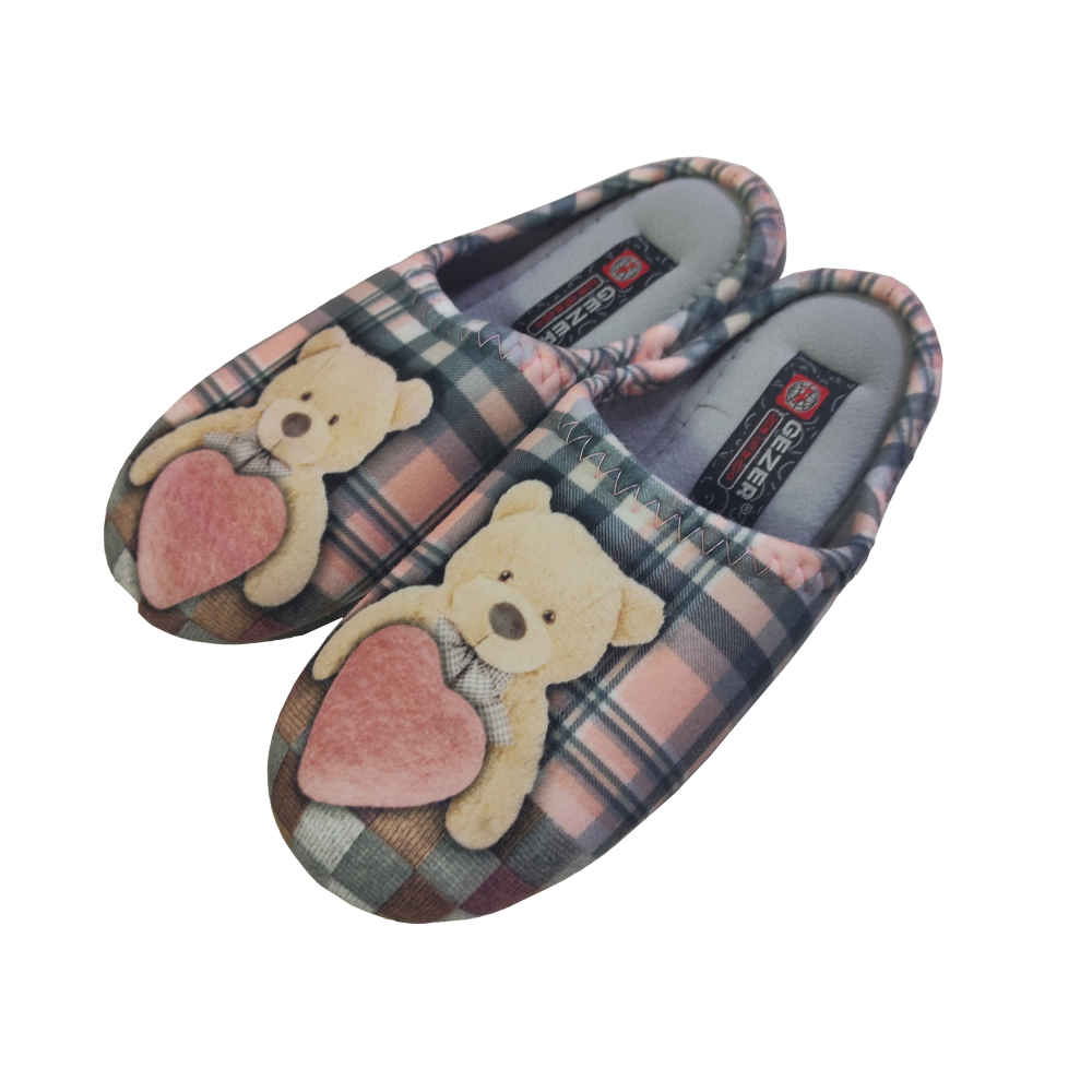 شباشب نسائية ناعمة رمادية موديل دمية الدب