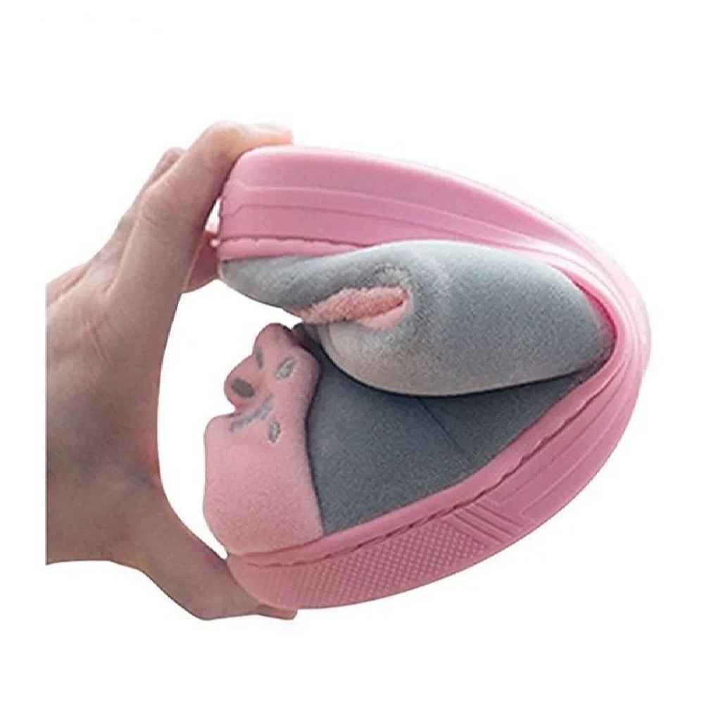 شباشب نسائية ناعمة من الفرو موديل قطة