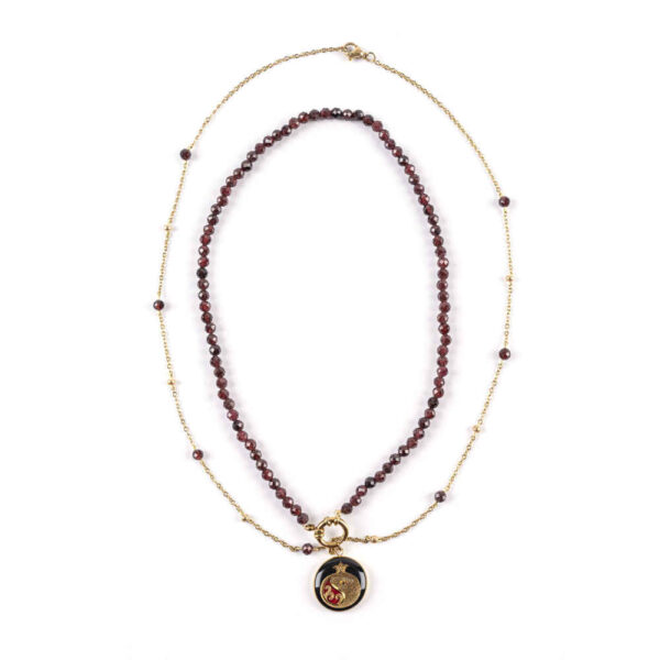 قلادة إيرانية مطلية بالذهب للنساء الفنية ناظلي