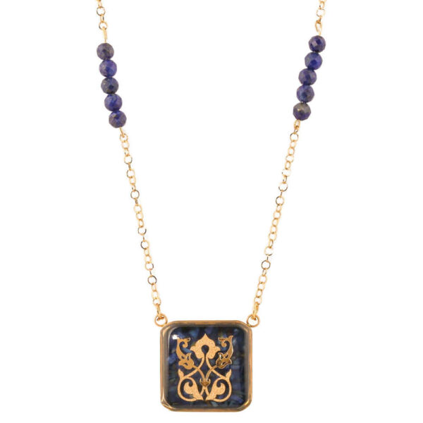 قلادة إيرانية مطلية بالذهب للنساء الفنية تاميس