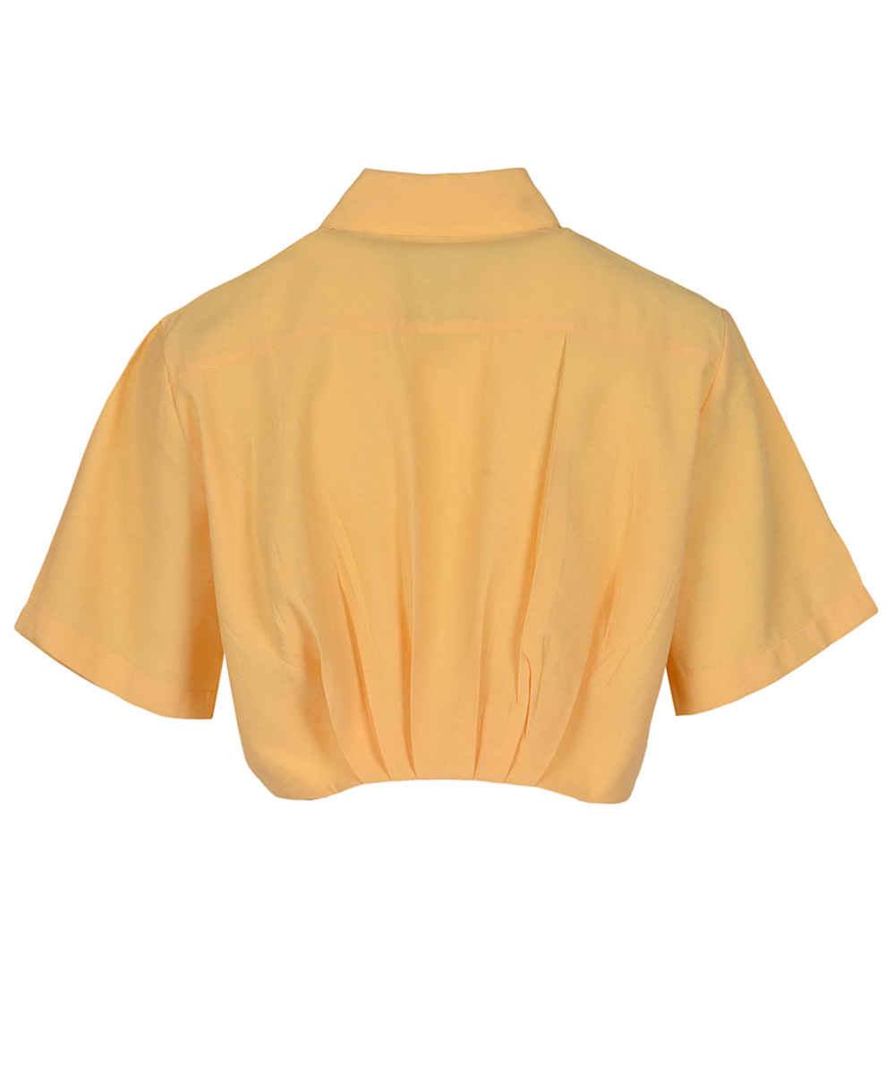 قميص نسائي قصير الأكمام مطرز موديل لونا