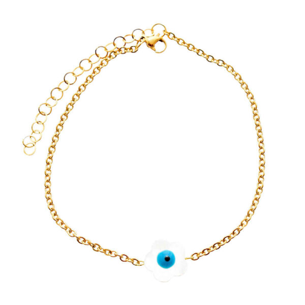 سوار كاحل فولاذي نظرة العين موديل صدفي