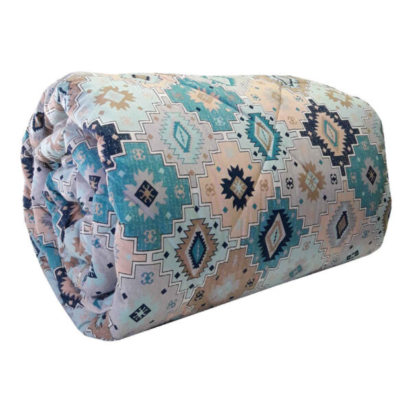 غطاء كورسي إيراني – سميك، ثقيل، ودافئ مزدوج الحجم تركوازي