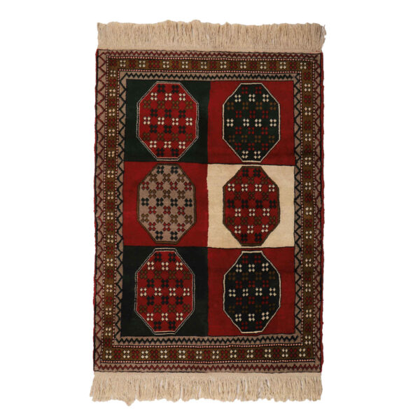 سجادة إيرانية من الصوف معقودة يدويًا بتصميم قبلي معقد، نموذج رايكا