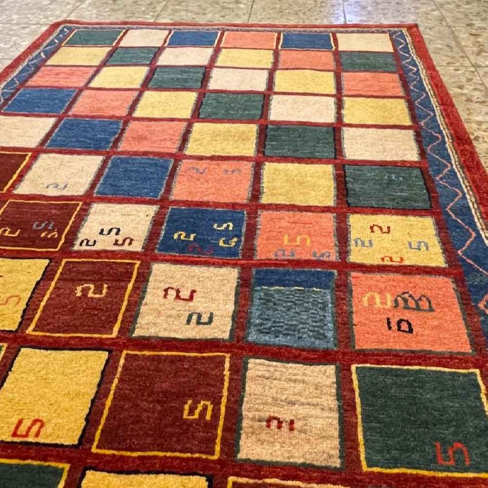 سجاد جابيه إيراني من الصوف محبوك يدويًا في شيراز ياس