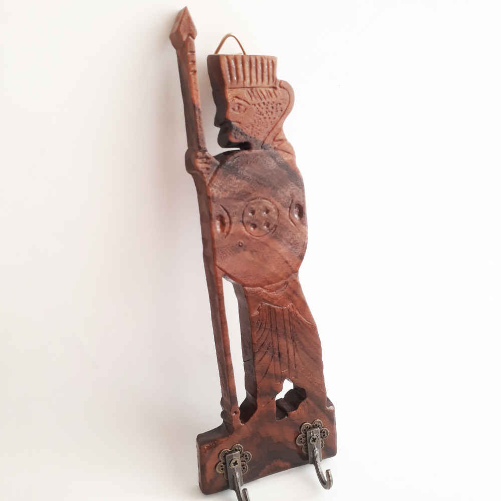 حامل مفاتيح جداري خشبي إيراني مصنوع يدويًا – حاخامش