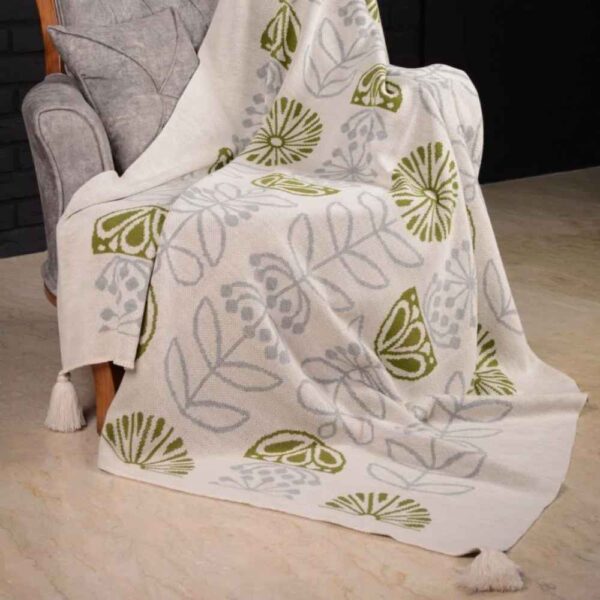 بطانية محبوكة ناعمة وخفيفة للكنبة والسرير موديل غصدک