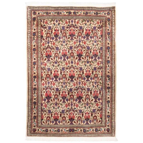 سجادة صوف إيرانية قديمة معقودة يدويًا بتصميم دقيق، نموذج تيارا