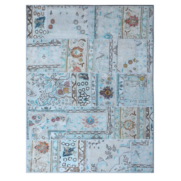 سجادة مرقعة إيرانية قديمة محبوكة يدويًا بنمط أميران