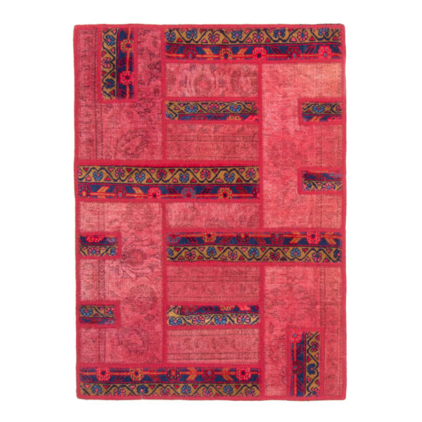 سجادة مرقعة إيرانية قديمة محبوكة يدويًا بنمط فيس