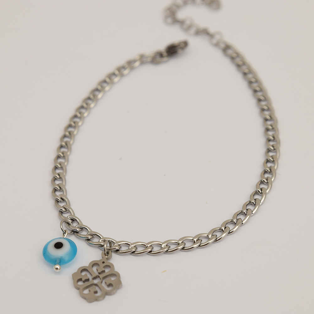 سوار كاحل فولاذي نظرة العين موديل هناء