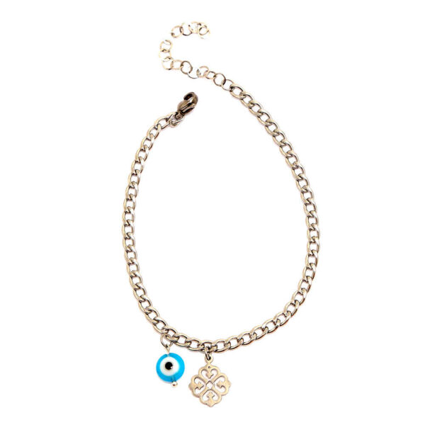 سوار كاحل فولاذي نظرة العين موديل هناء