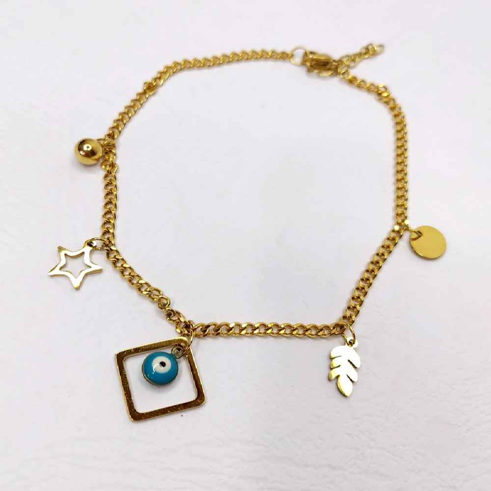 سوار كاحل فولاذي نظرة العين موديل لاله