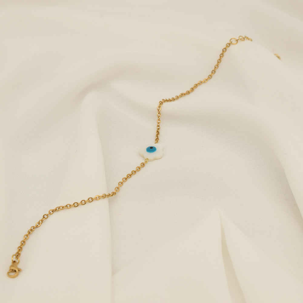 سوار كاحل فولاذي نظرة العين موديل صدفي