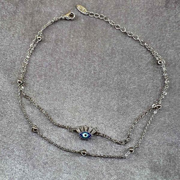 سوار كاحل متعدد الطبقات فولاذي نظرة العين موديل مهتا