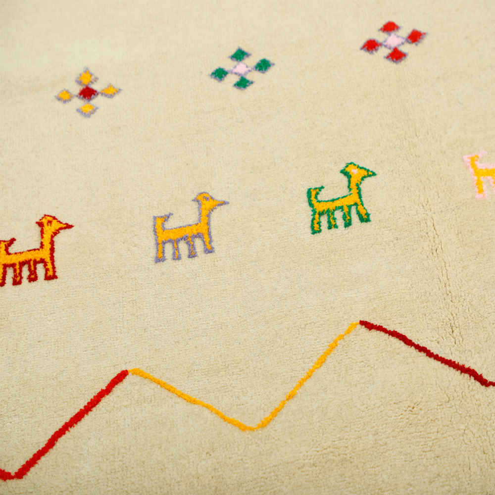 سجاد جابيه إيراني من الصوف محبوك يدويًا في شيراز جولابتون