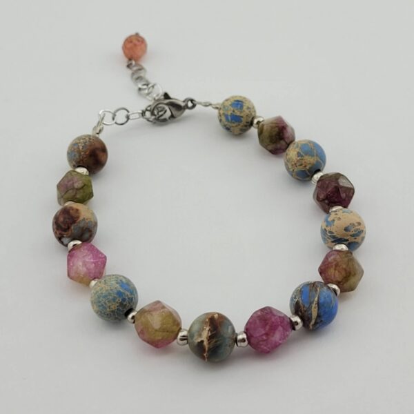 سوار خرز للنساء – حجر تركواز الأفريقي والجاد