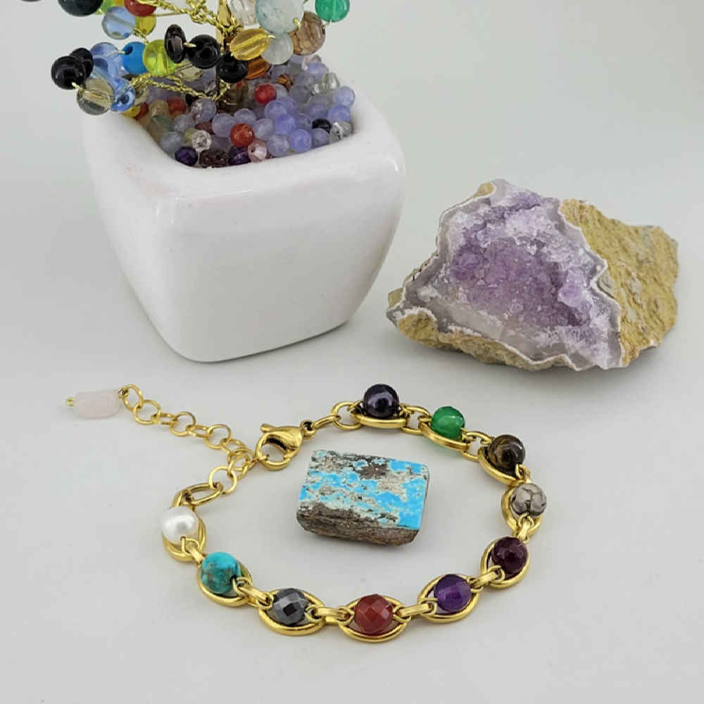 سوار خرز للنساء – تصميم أحجار الشاكرات