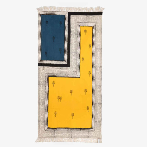 مفرش مائدة من الكتان المطبع يدوياً  غول ومورغ