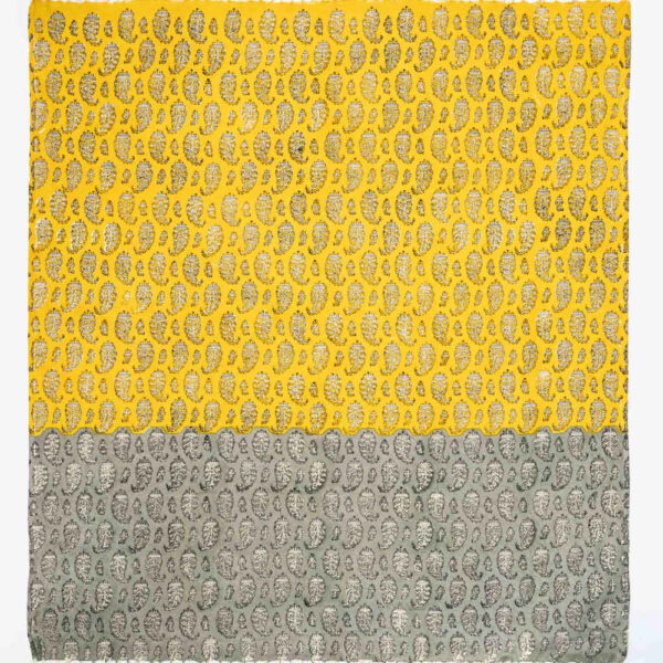 مفرش طاولة من الكتان المطبوع بالكتل موديل بيزلي