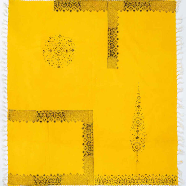 مفرش طاولة من الكتان المطبوع بالكتل موديل رها