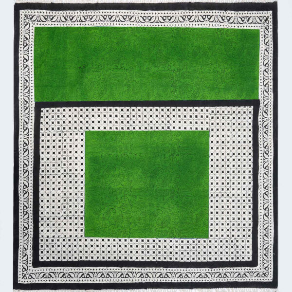 مفرش طاولة من الكتان المطبوع بالكتل موديل شبنام