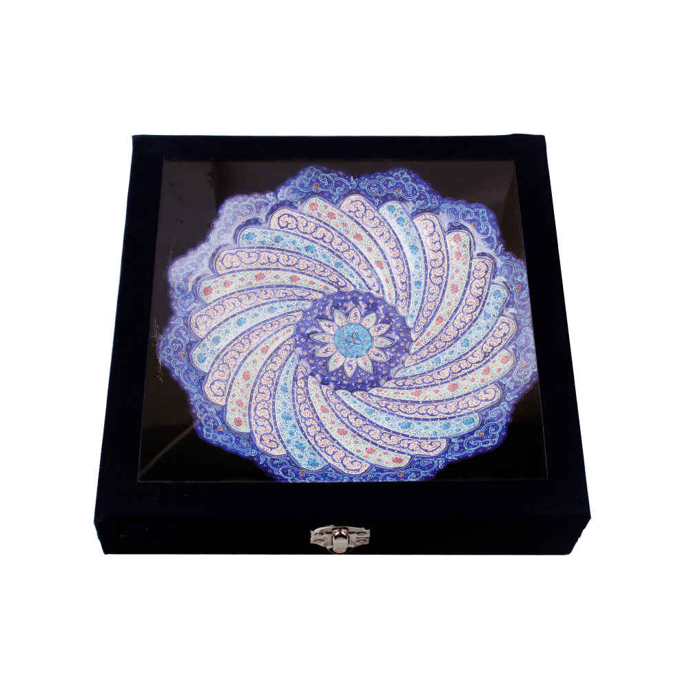 لوحة من النحاس الزخرفية المطلية يدوياً بالمينا الإيراني ليلى