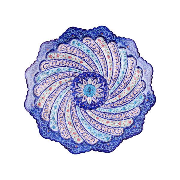 لوحة من النحاس الزخرفية المطلية يدوياً بالمينا الإيراني ليلى