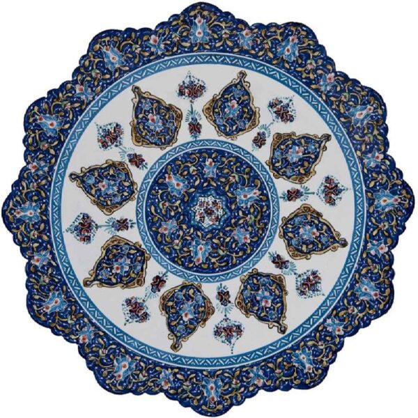 لوحة من النحاس الزخرفية المطلية يدوياً بالمينا الإيراني نارنج