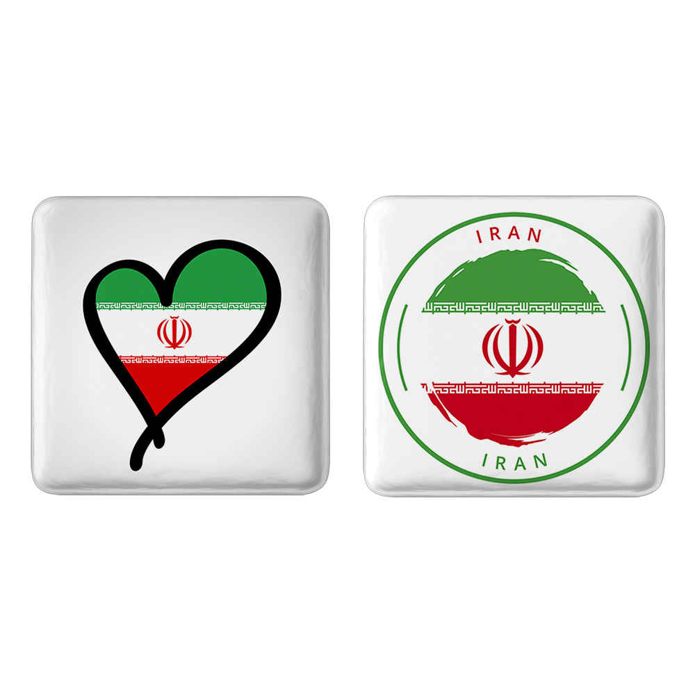 مجموعة أزرار دبوس إيرانية - علم إيران (2 قطعة)