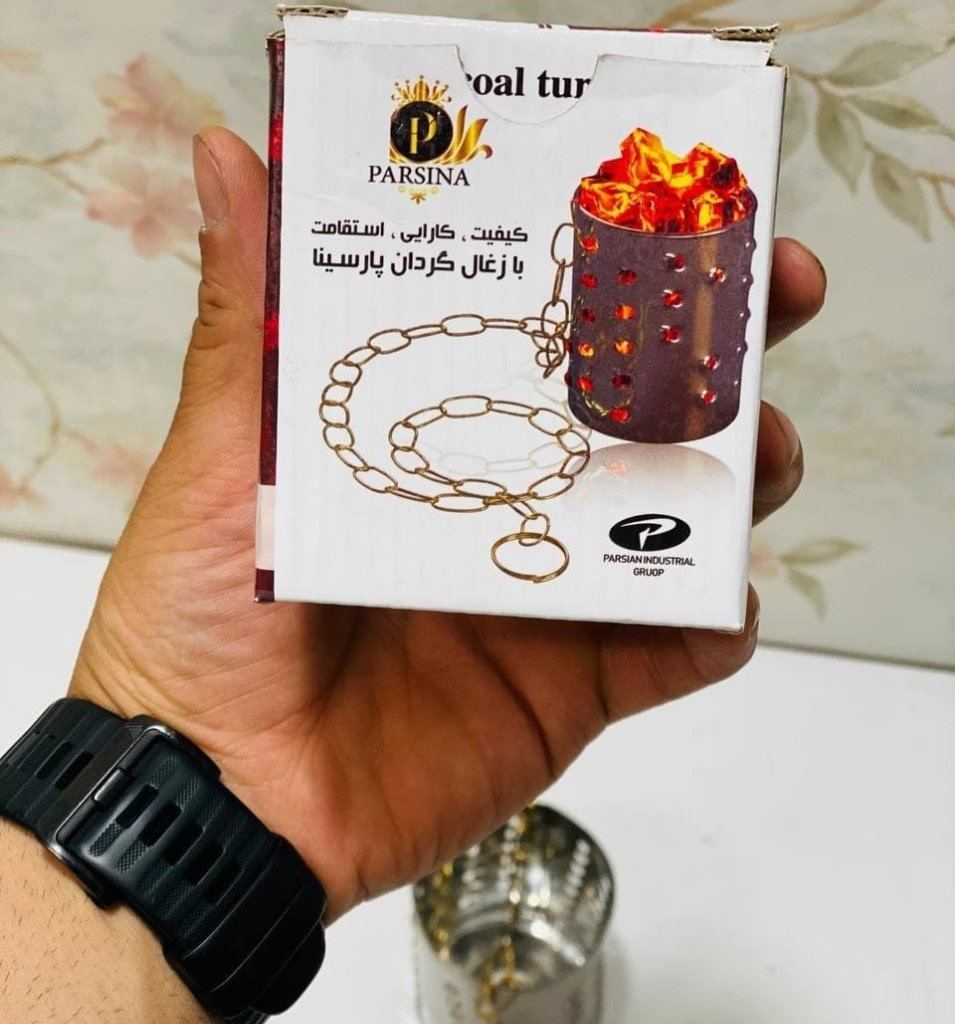 موقد فحم معدني يدوي طراز تقليدي