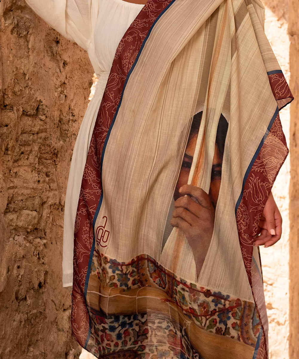 وشاح إيراني مطبوع للنساء موديل غالي