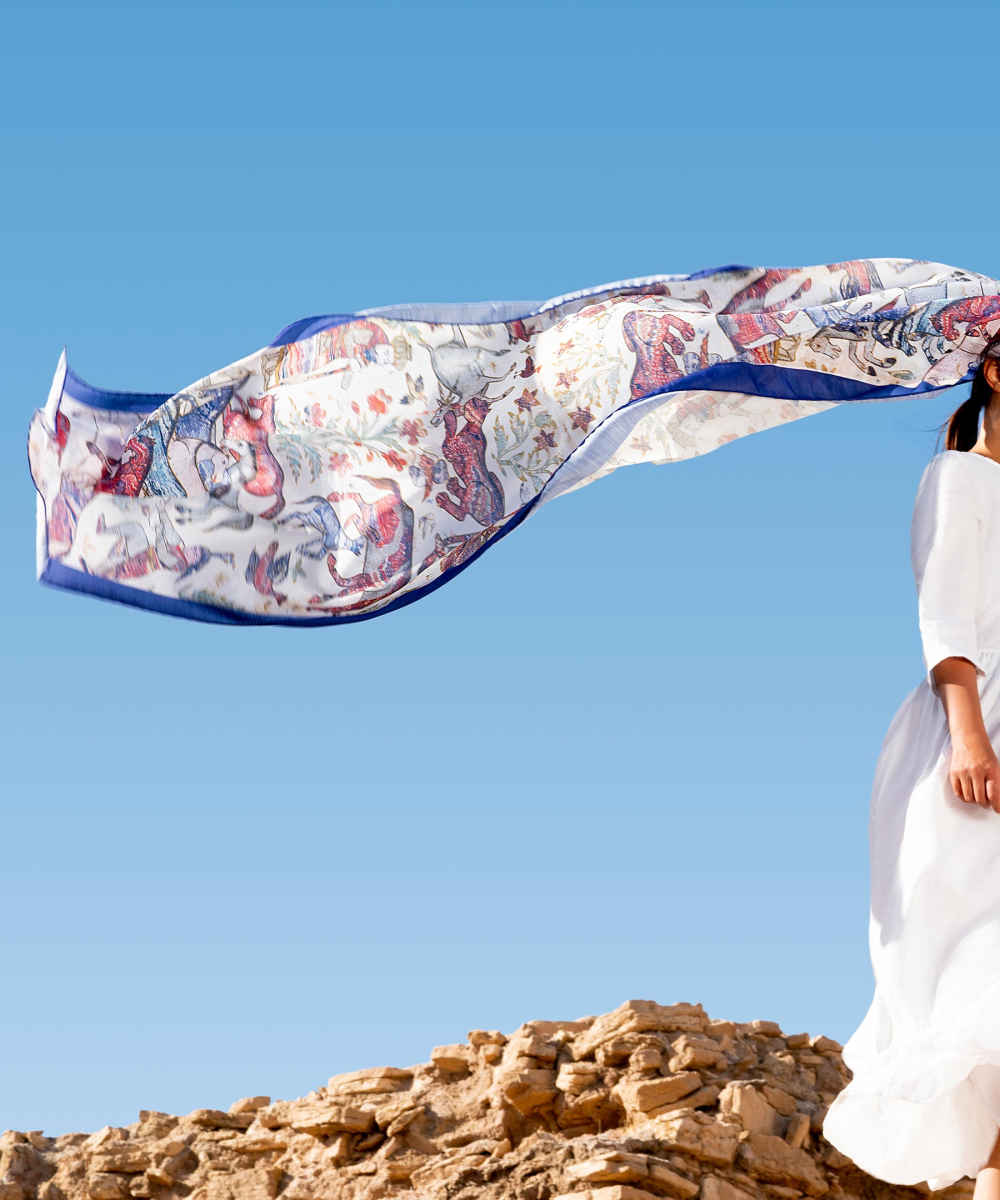 وشاح إيراني مطبوع للنساء موديل رخش