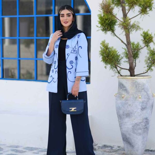 مجموعة مانو إيراني مطرز مع بنطلون موديل حنيس