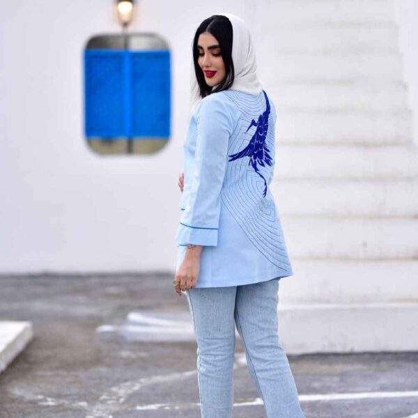 مانتو إيراني كتان موديل سيمرغ