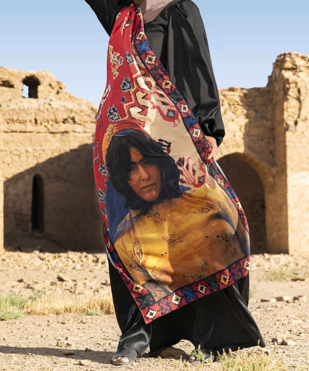 وشاح إيراني مطبوع للنساء موديل آلای