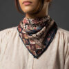 وشاح حرير للرقبة للنساء فخم وحيوي مربع گُلِستان