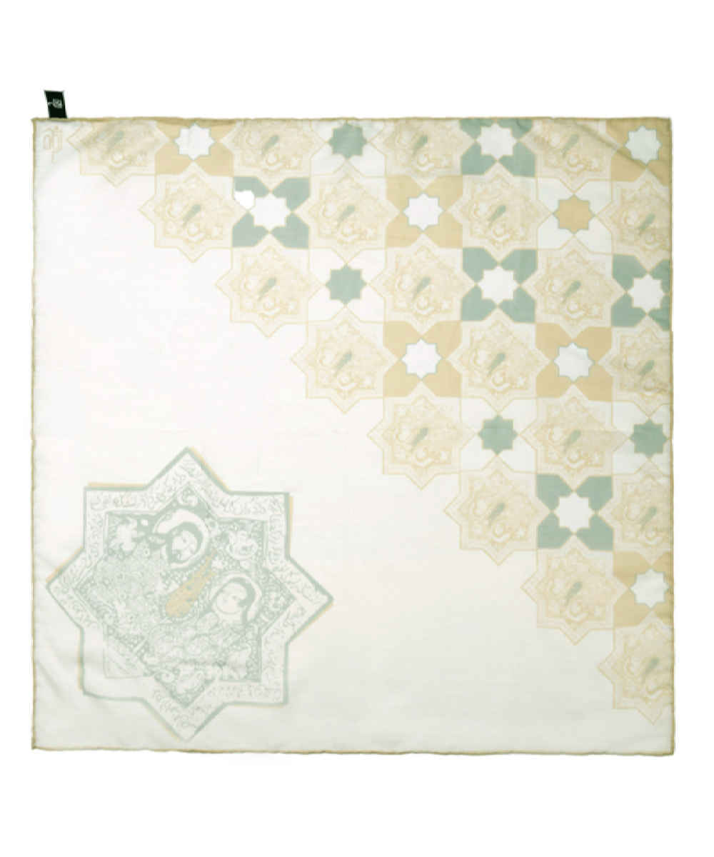 وشاح إيراني للنساء فاخر ونابض بالحياة بنقش صبوح