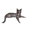 تمثال فضي للقطة بالكيوبية - منحوتة حيوانية فنية