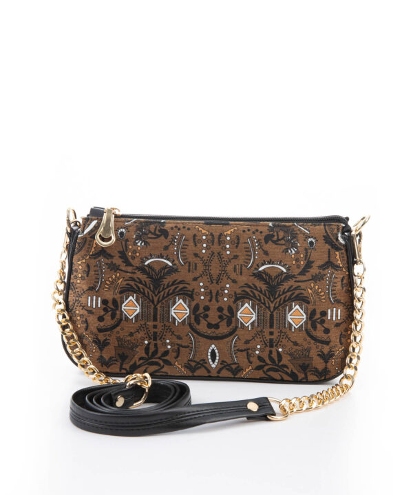 حقيبة سلسلة من الجلد الصناعي المصنوع يدوياً بتصميم تقليدي