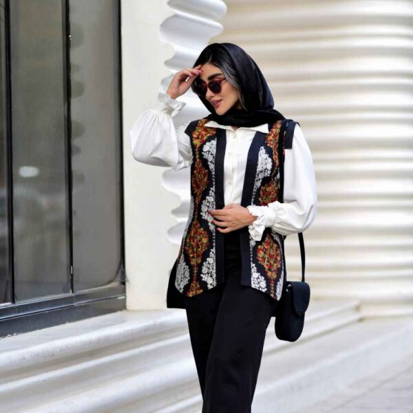 طقم صديري، تونيك وبنطلون نسائي موديل أيمن