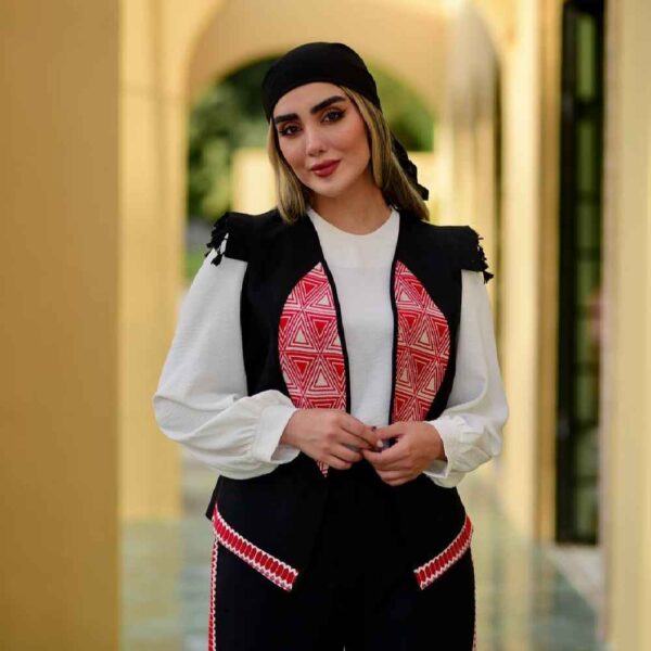 طقم صديري، تونيك وبنطلون نسائي موديل گوناش