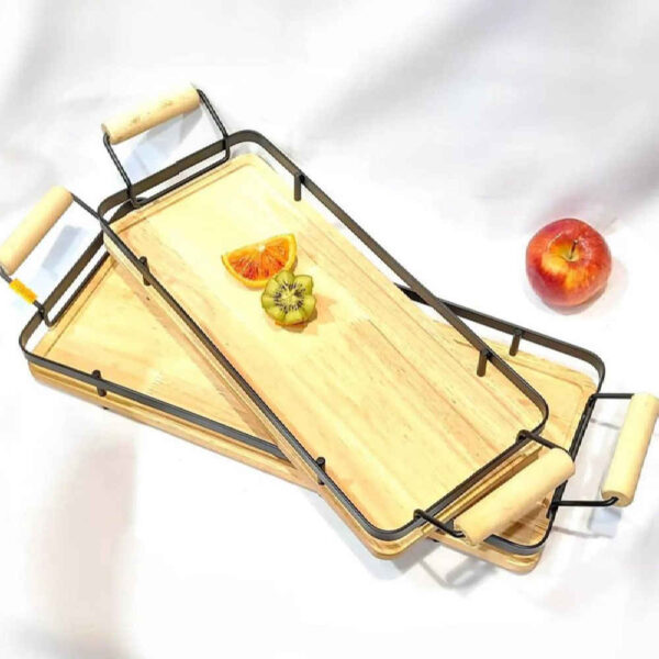 صينية شاي "كارزما" – تشطيب خشبي ناعم للتقديم