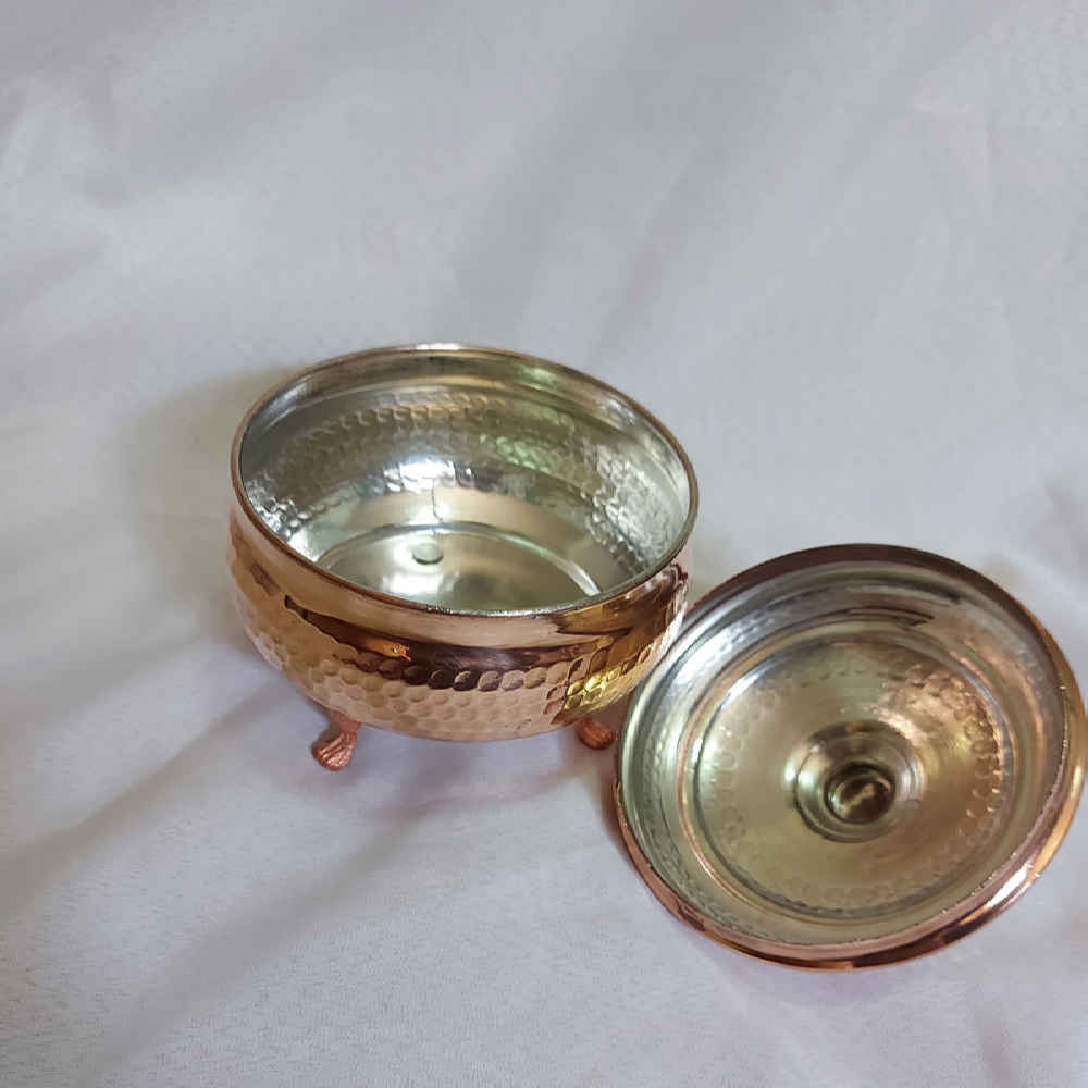 وعاء سكر إيراني نحاسي مصنوع يدويًا – محفور فيدا