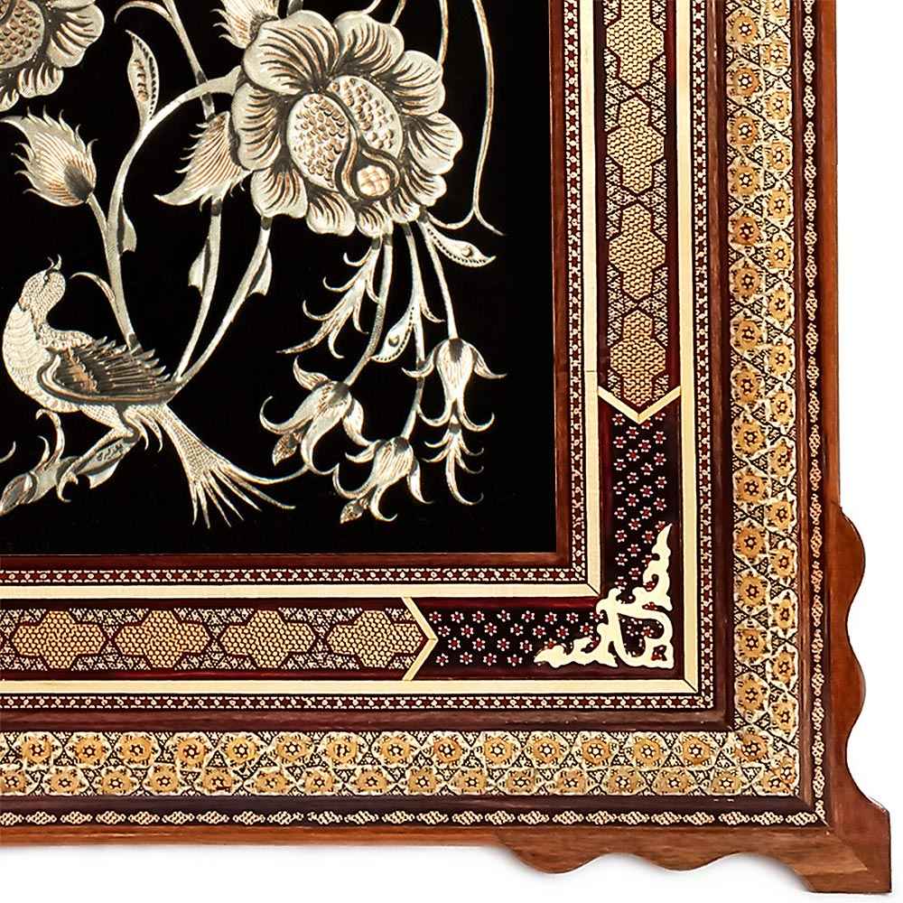 لوحة من النحاس محفورة إيرانية مؤطرة – مهيا – ديكور حائط تقليدي