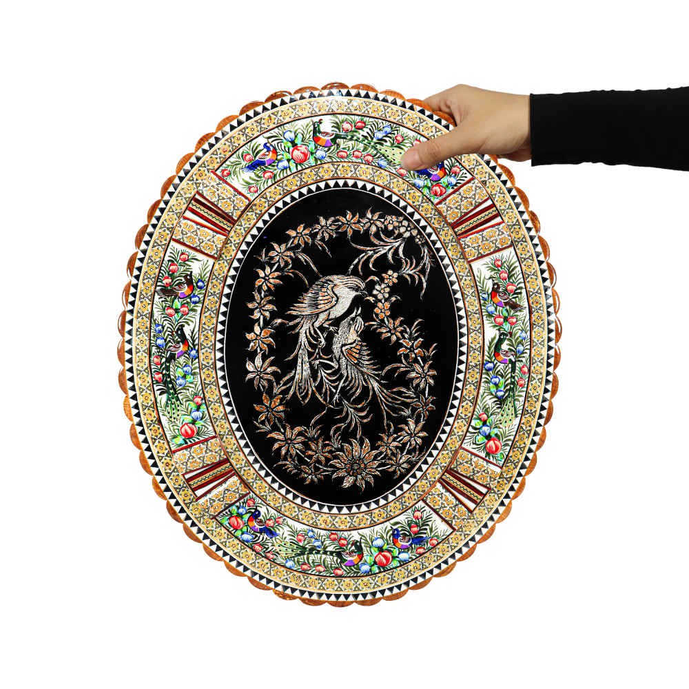 لوحة من النحاس محفورة إيرانية مؤطرة – راحيل – ديكور حائط تقليدي