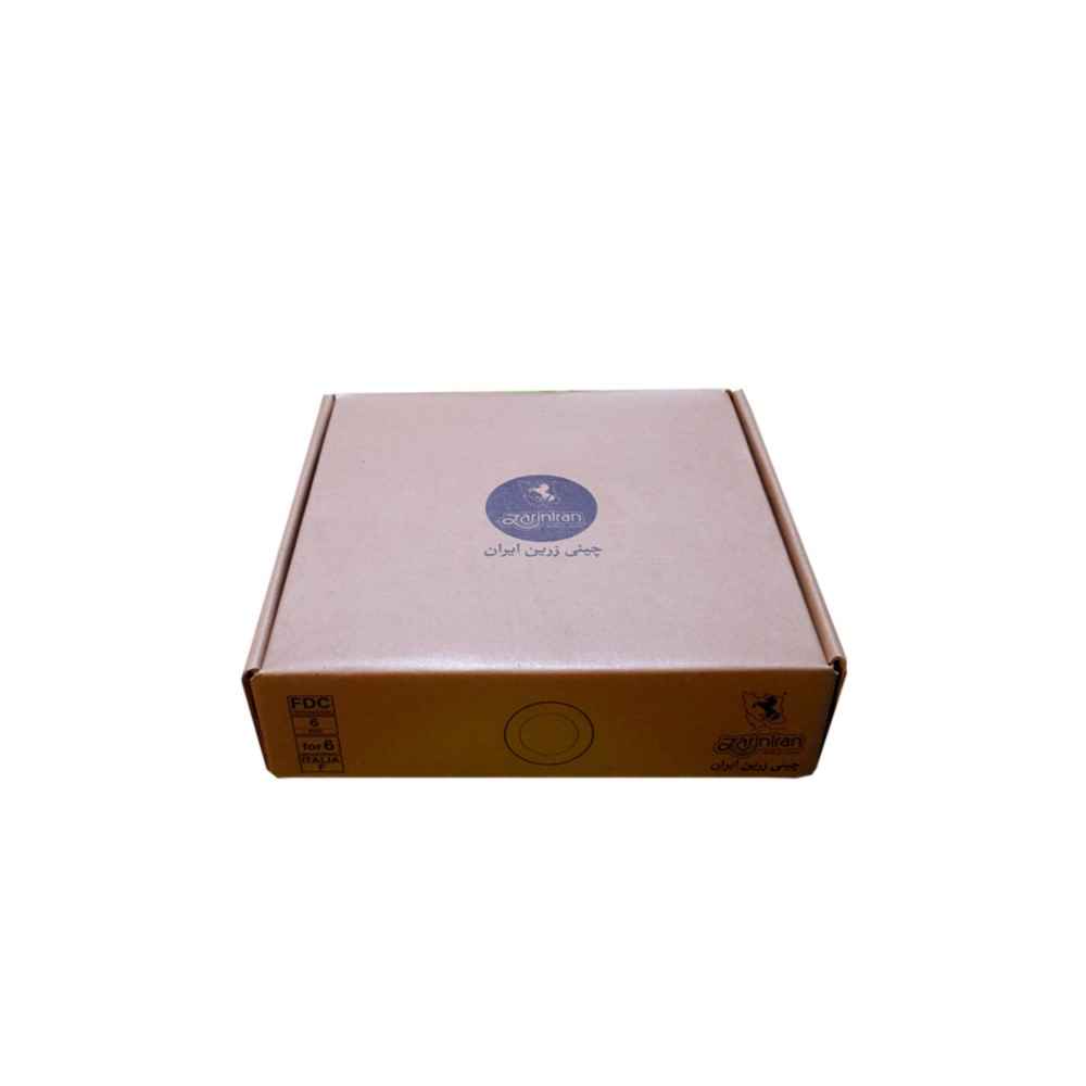 مجموعة من 6 صحون شاي بورسلان إيراني بتصميم گلستان