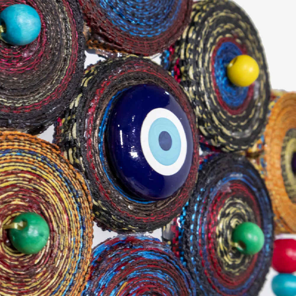 تميمة فنية جدارية يدوي الصنع بتصميم عين الحسود