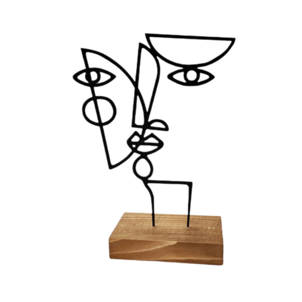 تمثال فني من المعدن بأسلوب الحداثة: چهره