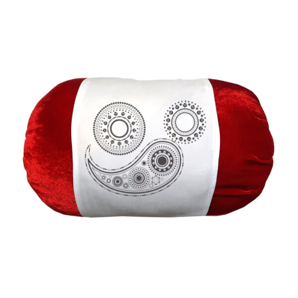 وسادة اسطوانية تقليدية إيرانية بقماش مخملي منى